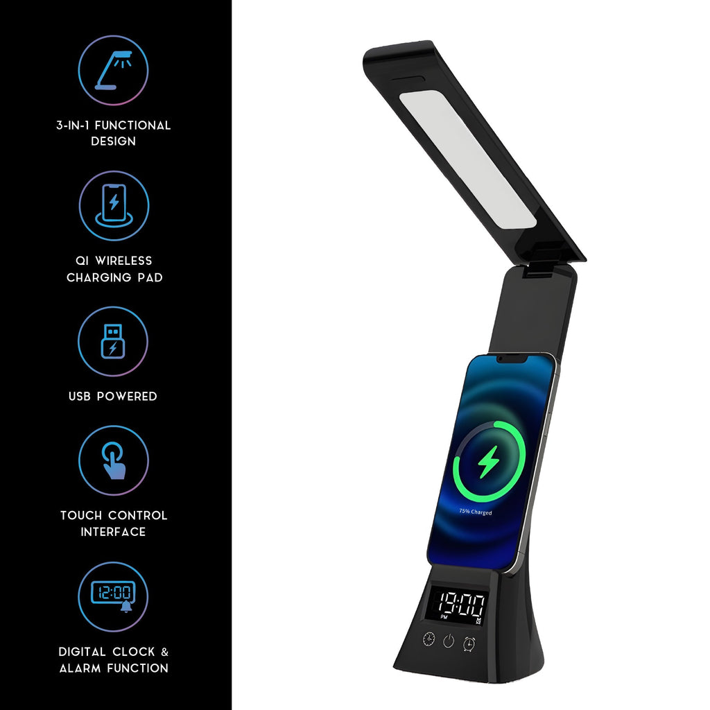 The Modern Workspace Productivity Bundle: Pursonic 3 - in - 1 LED Desk Lamp + Sip & Charge Wireless & Mug Warmer - Elite TronX