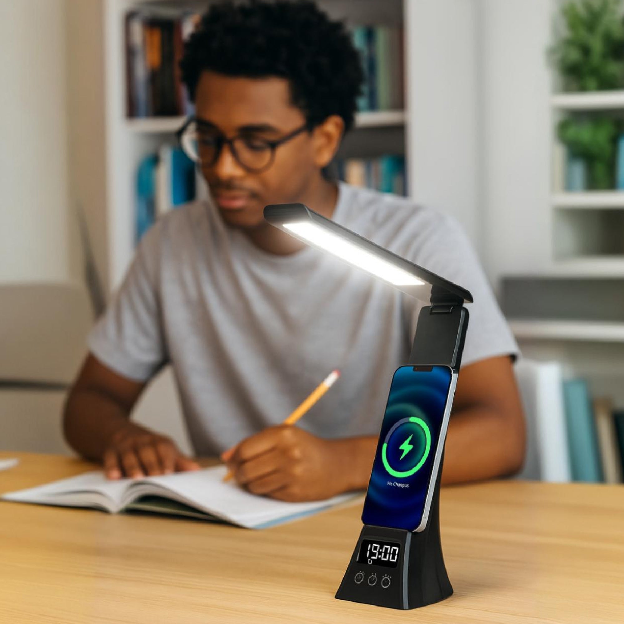 The Modern Workspace Productivity Bundle: Pursonic 3 - in - 1 LED Desk Lamp + Sip & Charge Wireless & Mug Warmer - Elite TronX