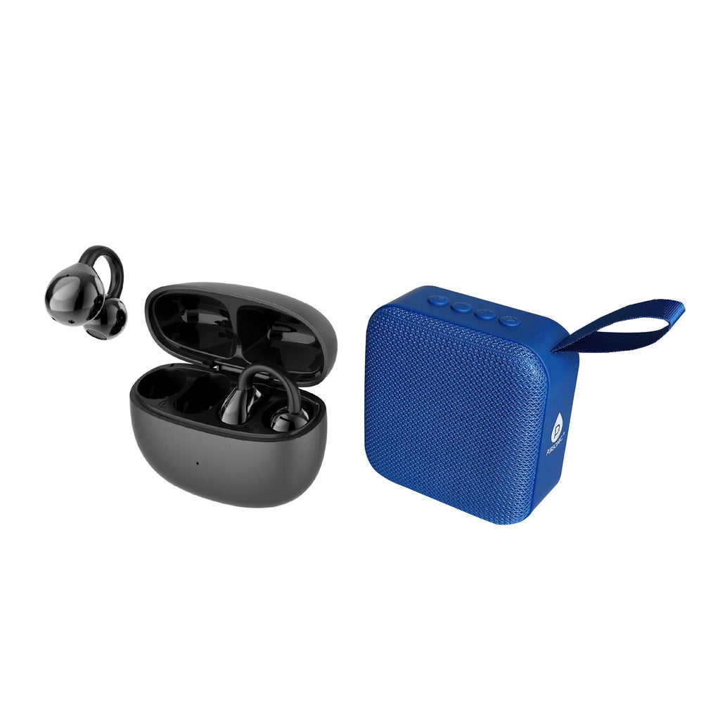 Total Audio Experience Set – Wireless Earbuds with 8D Sound + 360° Surround Speaker - Elite TronX