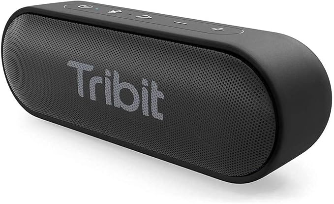 Tribit XSound Go Bluetooth Speaker, 16W Portable Wireless Speaker with Loud Sound, 24H Playtime, IPX7 Waterproof, Custom EQ, XBass, BT5.3, TWS Pairing, Type - C, Outdoor/Home/Travel/Beach/Shower (Black) - Elite TronX