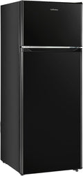 Upstreman 7.7 Cu.Ft. Refrigerator with Freezer, Double Door Fridge, Adjustable Thermostat, Large Capacity, Reversible Door Swing, Refrigerator for Apartment, Office, Dorm, Black（BD75） - Elite TronX